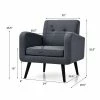 Best Sale 🎉 Costway 2PCS Accent Armchair Single Sofa Chair Home Office w/ Wooden Legs ⭐ -Living Room Chairs Sales unnamed file 5493