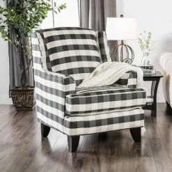 Budget 🌟 Farreau Striped Chair Ivory/Black - HOMES: Inside + Out 💯