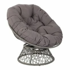 Budget 💯 Papasan Chair - OSP Home Furnishings Gray With Cream Wicker 🛒 -Living Room Chairs Sales unnamed file 554