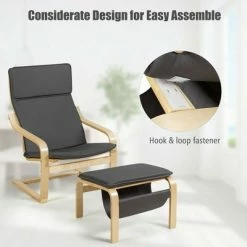 Top 10 ✨ Costway Relax Lounge Chair & Padded Ottoman Set w/ Magazine Rack Beige 😉 -Living Room Chairs Sales unnamed file 5589