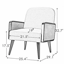 Best Pirce 😀 Flavio Rattan Accent Armchair | Karat Home 😍 -Living Room Chairs Sales unnamed file 5636