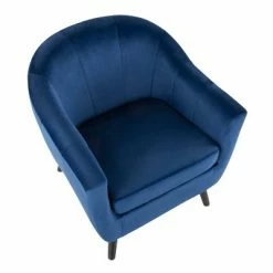 Best reviews of 😉 Rockwell Contemporary Velvet Accent Chair - LumiSource Blue ✨ -Living Room Chairs Sales unnamed file 5652