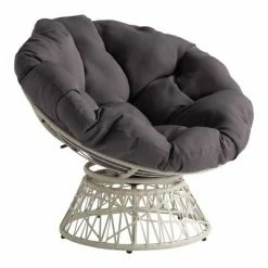 Budget 💯 Papasan Chair - OSP Home Furnishings Gray With Cream Wicker 🛒 -Living Room Chairs Sales unnamed file 567