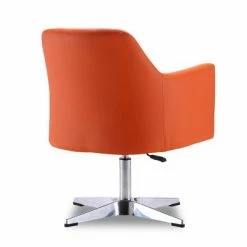 Coupon 🔔 Set of 2 Pelo Faux Leather Adjustable Height Swivel Accent Chairs Orange - Manhattan Comfort 🎉 -Living Room Chairs Sales unnamed file 5683