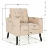 Cheap 🎉 Costway Set of 2 Upholstered Accent Chair Single Sofa Armchair w/ Wooden Legs 💯 -Living Room Chairs Sales unnamed file 5741