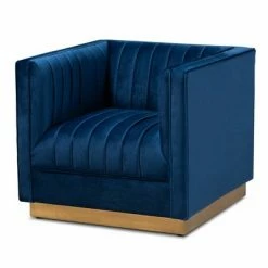 Wholesale 🔔 Aveline Chair - Baxton Studio Blue/gold ⌛ -Living Room Chairs Sales unnamed file 578
