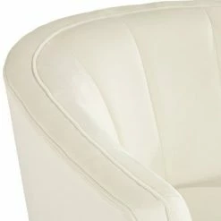 Deals 👍 55 Downing Street Leighton White Velvet and Gold Tufted Accent Chair ✨ -Living Room Chairs Sales unnamed file 5811