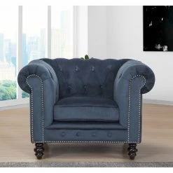 Buy ❤️ Grand Chester Armchair - Abbyson Living Navy ⭐