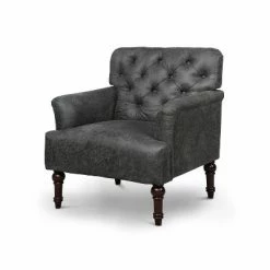 Best reviews of 🎁 Dion Tufted Upholstered Accent Chair - HOMES: Inside + Out Brown 🔥 -Living Room Chairs Sales unnamed file 5889