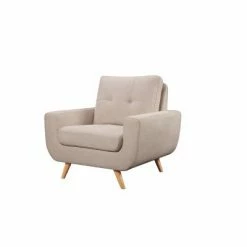 Budget 🎉 Polly Stain Resistant Fabric Armchair - Abbyson Living Ivory 💯 -Living Room Chairs Sales unnamed file 5987
