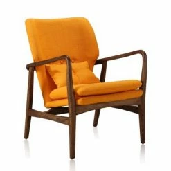 Best Sale 🛒 Bradley Linen Weave Accent Chair - Manhattan Comfort Yellow 👍 -Living Room Chairs Sales unnamed file 5994