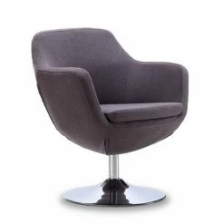 Best reviews of ❤️ Set of 2 Caisson Twill Swivel Accent Chairs Gray - Manhattan Comfort 🔔