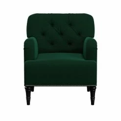 Wholesale ✨ Kibby Diamond Button Tufted Armchair Velvet - Handy Living Fawn Gray 🔥 -Living Room Chairs Sales unnamed file 6007