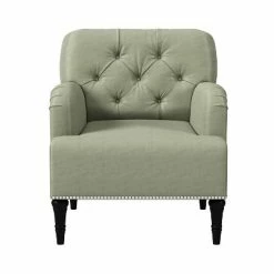 Wholesale ✨ Kibby Diamond Button Tufted Armchair Velvet - Handy Living Fawn Gray 🔥 -Living Room Chairs Sales unnamed file 6008