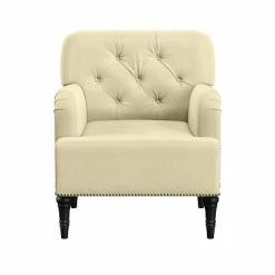 Wholesale ✨ Kibby Diamond Button Tufted Armchair Velvet - Handy Living Fawn Gray 🔥 -Living Room Chairs Sales unnamed file 6010