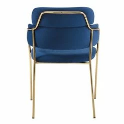 Flash Sale ❤️ Metal Frame Velvet Accent Chair Blue - HomeFare ✨ -Living Room Chairs Sales unnamed file 6056