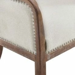 Cheapest 🛒 Farmhouse Style Accent Chair Beige - HomeFare 👍 -Living Room Chairs Sales unnamed file 6069