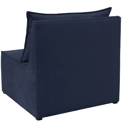 Outlet ๐ Skyline Furniture French Seamed Armless Chair in Velvet - Cloth & Company Velvet Navy ๐ 5 Outlet ๐ Skyline Furniture French Seamed Armless Chair in Velvet - Cloth & Company Velvet Navy ๐ - Image 3