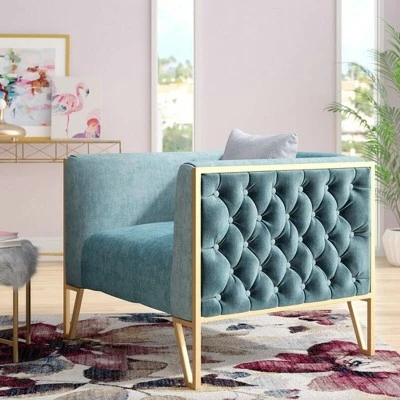 Buy 🧨 Vector Velvet Accent Chair - Manhattan Comfort Ocean Blue 🥰 3 Buy 🧨 Vector Velvet Accent Chair - Manhattan Comfort Ocean Blue 🥰
