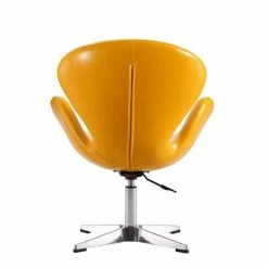 New ✔️ Set of 2 Raspberry Faux Leather Adjustable Swivel Chairs Yellow - Manhattan Comfort 🛒 -Living Room Chairs Sales unnamed file 6129
