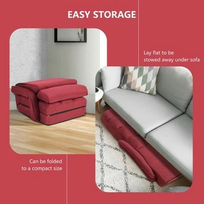 Brand new ✔️ Costway Folding Floor Armchair w/ 6-position Adjustable Back & Lumbar Pillow RedGrey 👏 7 Brand new ✔️ Costway Folding Floor Armchair w/ 6-position Adjustable Back & Lumbar Pillow RedGrey 👏 - Image 5