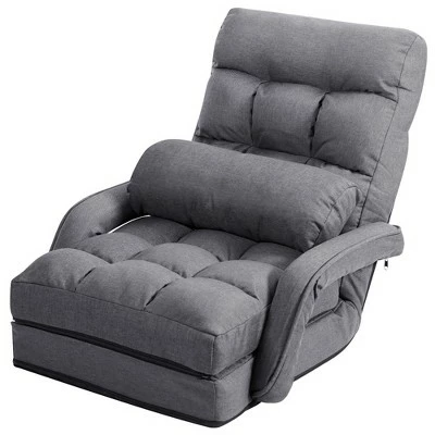 Brand new ✔️ Costway Folding Floor Armchair w/ 6-position Adjustable Back & Lumbar Pillow RedGrey 👏 12 Brand new ✔️ Costway Folding Floor Armchair w/ 6-position Adjustable Back & Lumbar Pillow RedGrey 👏 - Image 10