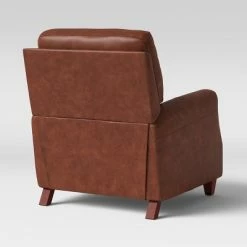 Cheapest 😀 Bolton Pushback Recliner Faux Leather Camel Brown - Threshold™ ✔️ -Living Room Chairs Sales unnamed file 62