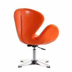 Best Pirce 💯 Set of 2 Raspberry Faux Leather Adjustable Swivel Chairs Tangerine - Manhattan Comfort 😉 -Living Room Chairs Sales unnamed file 6203