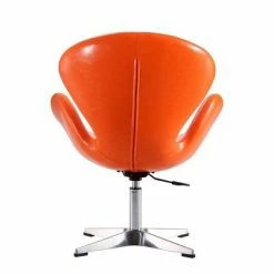 Best Pirce 💯 Set of 2 Raspberry Faux Leather Adjustable Swivel Chairs Tangerine - Manhattan Comfort 😉 -Living Room Chairs Sales unnamed file 6204
