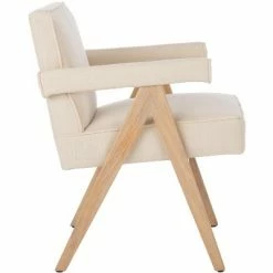 Budget ⭐ Suri Mid Century Arm Chair - Bone/White Washed - Safavieh 🔥 -Living Room Chairs Sales unnamed file 623