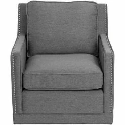 Best reviews of 🔔 Studio 55D Clinton Mica Gray Linen Fabric Swivel Chair 🥰 -Living Room Chairs Sales unnamed file 6262