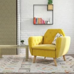 Outlet 🔔 Teresa Tufted Accent Chair - Novogratz Blue 😉 -Living Room Chairs Sales unnamed file 6280