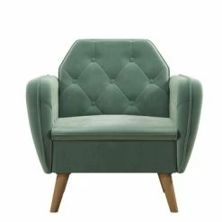 Outlet 🔔 Teresa Tufted Accent Chair - Novogratz Blue 😉 -Living Room Chairs Sales unnamed file 6286
