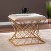 Best Pirce 💯 Stonmor Square Upholstered Stool Gray/Gold - Aiden Lane 😀 -Living Room Chairs Sales unnamed file 63