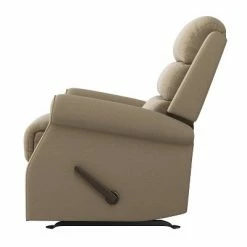 Discount 🥰 Liam Left Hand Rocker Recliner Plush Low Pile Velour - ProLounger Medium Blue 🎁 -Living Room Chairs Sales unnamed file 6317