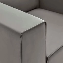 Cheapest 🔥 Mingle Vegan Leather Armchair - Modway Gray ⌛ -Living Room Chairs Sales unnamed file 6334