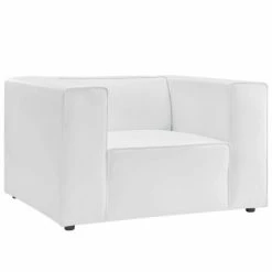 Cheapest 🔥 Mingle Vegan Leather Armchair - Modway Gray ⌛ -Living Room Chairs Sales unnamed file 6339