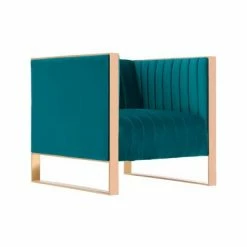 Flash Sale 🤩 Trillium Velvet Accent Chair - Manhattan Comfort Teal 🔥 -Living Room Chairs Sales unnamed file 6345