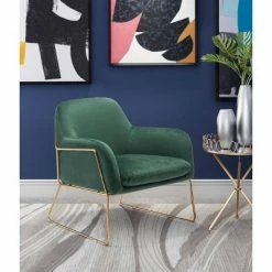 Best Pirce ⭐ Luxe Velvet Armchair Green - ZM Home 👍 -Living Room Chairs Sales unnamed file 6352