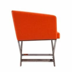 Deals 👍 Set of 2 Hollywood Faux Leather Lounge Accent Chairs Orange - Manhattan Comfort 👏 -Living Room Chairs Sales unnamed file 6355