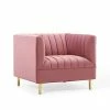 Wholesale 🔥 Shift Channel Tufted Performance Velvet Armchair - Modway Dusty Rose 🎁 -Living Room Chairs Sales unnamed file 6358