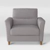 Top 10 😀 Georgia Upholstered Accent Armchair and a Half Light Gray - CorLiving 😀 -Living Room Chairs Sales unnamed file 6369