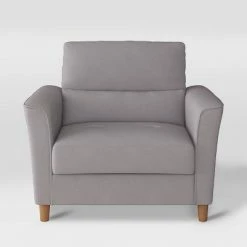 Top 10 😀 Georgia Upholstered Accent Armchair and a Half Light Gray - CorLiving 😀