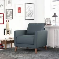 Outlet 🤩 Derna Upholstered Accent Chair Dark Gray - RST Brands 🎉