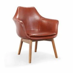 Cheap 🤩 Set of 2 Cronkite Faux Leather Accent Chairs Brown - Manhattan Comfort 🌟