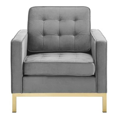 Best deal π Loft Gold Stainless Steel Performance Velvet Armchair - Modway Gold/navy β 6 Best deal π Loft Gold Stainless Steel Performance Velvet Armchair - Modway Gold/navy β - Image 4