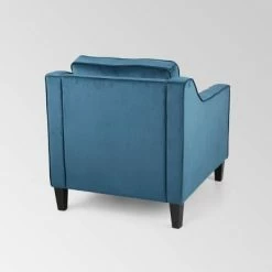 Promo 🥰 Milo Contemporary Club Chair - Christopher Knight Home Blue 😀 -Living Room Chairs Sales unnamed file 649