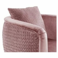 Best reviews of ✨ Simple Relax Velvet Barrel Accent Chair with Metal Legs in Pink 😍 -Living Room Chairs Sales unnamed file 6491