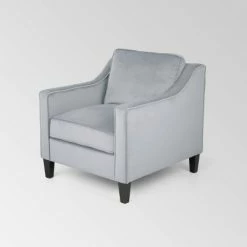 Promo 🥰 Milo Contemporary Club Chair - Christopher Knight Home Blue 😀 -Living Room Chairs Sales unnamed file 652