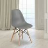 Hot Sale ✨ Flash Furniture Elon Series Plastic Chair with Wooden Legs ⌛